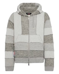 Худи на молнии в полоску, серый Dsquared2