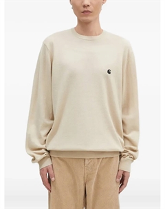 Свитер с круглым вырезом и логотипом Madison, нейтральный Carhartt wip