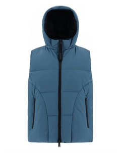 Жилет на молнии с капюшоном, синий Herno