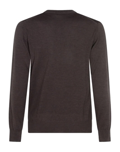 Свитер с V-образным вырезом, коричневый Altea