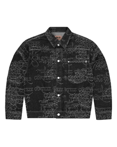 Брюки Handwritten Denim Trucker, Black Corteiz