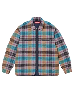 Рубашка Quilted Flannel Zip Up Shirt, Multicolor Supreme