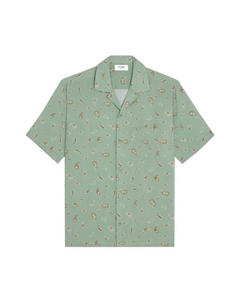 Рубашка Bowling Shirt, Sage/Cream/Tobacco Celine