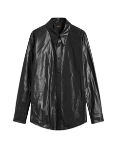 Легкая кожаная рубашка, черный Amiri