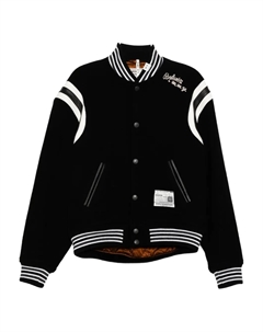 Бомбер с вышитым логотипом, черный Maison mihara yasuhiro