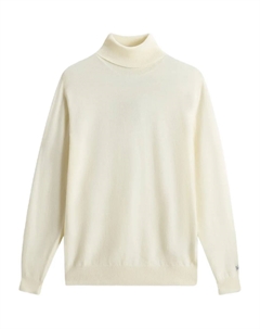 Свитер с высоким воротником и вышитым логотипом, белый Woolrich