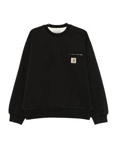 Свитшот с карманом на молнии, черный Carhartt wip