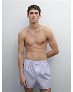 Боксеры в полоску из 100% хлопка, Sky Blue Massimo dutti