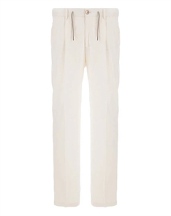 Брюки с кулиской и складками, нейтральный Herno