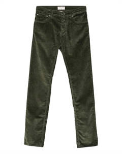 Вельветовые брюки прямого кроя, зеленый Jacob cohen