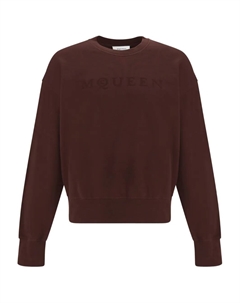 Свитшот с принтом логотипа, коричневый Alexander mcqueen