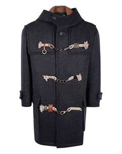 Дафлкот с капюшоном, серый Kolor