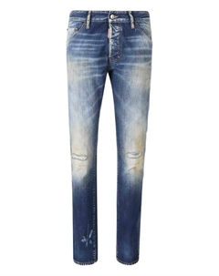 Джинсы с эффектом потертости, синий Dsquared2