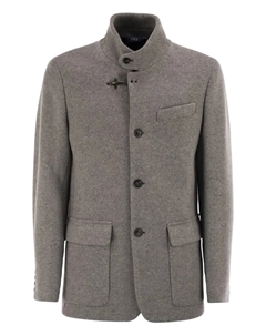 Однобортный пиджак из шерстяной смеси, серый Fay