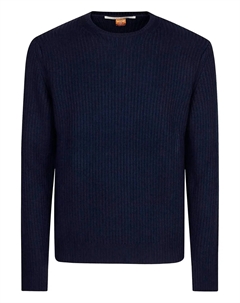 Шерстяной свитер в рубчик, синий Alpha industries