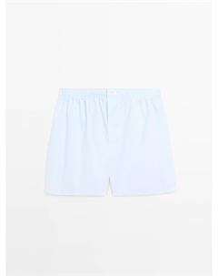 Боксеры с принтом Micro-Check, Sky Blue Massimo dutti