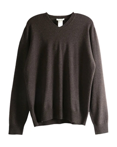 Свитер с V-образным вырезом, коричневый The row