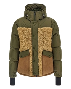 Пуховик Grifford с вставками из овчины, зеленый Moncler grenoble