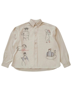 Рубашка Oversized 5 Figure Shirt, Ivory Glass cypress