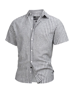 Рубашка на пуговицах классического кроя INBravida, Blue/White Indicode jeans