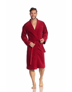 Халат унисекс "Даллас" (1 шт.), мужской и женский, из чистого хлопка, с воротником-кимоно, красный Vossen
