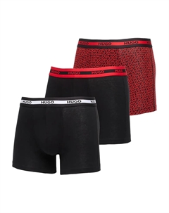 Трусы с логотипом на поясе (набор из 3 штук), черный Hugo