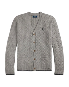 Кардиган с косами, серый Polo ralph lauren