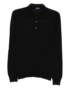 Свитер с воротником поло, черный Barba