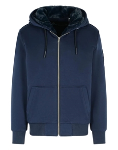 Худи с нашивкой-логотипом и кулиской, синий Moose knuckles