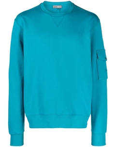 Хлопковый свитшот с круглым вырезом, синий Herno