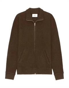 Сваренный (уплотненный) свитшот на молнии, коричневый Nn06