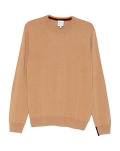 Кашемировый свитер с круглым вырезом, коричневый Paul smith