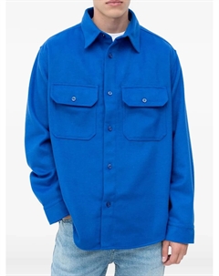 Рубашка-куртка с заниженной линией плеч, синий Hugo