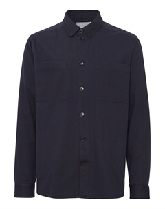 Рубашка на пуговицах классического кроя, Night blue Solid