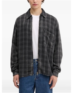 Рубашка на молнии в клетку, серый Won hundred