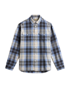 Клетчатая рубашка Duncan с карманом, синий Woolrich