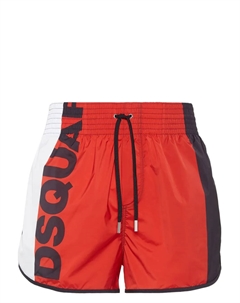Плавки-шорты с цветными блоками, красный Dsquared2