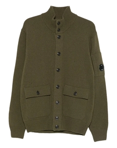 Кардиган с карманом и линзой, зеленый C.p. company