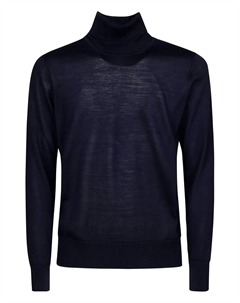 Шерстяной свитер с высоким воротником, синий Alpha industries