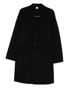 Однобортное пальто с клапанами на карманах, черный Aspesi