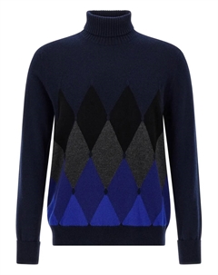 Водолазка с узором "аргайл", синий Ballantyne