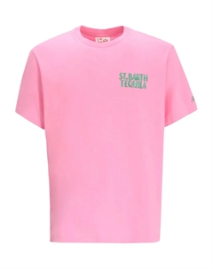 Футболка с логотипом, розовый Mc2 saint barth