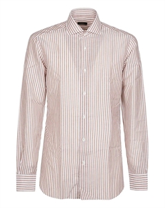 Рубашка из хлопка в полоску, коричневый Barba