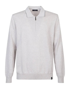 Поло на молнии спереди, серый Fay