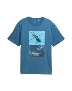 Футболка, Blue/Navy/Light blue Tom tailor