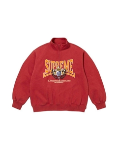 Пуловер Crest Appliqué Half Zip Pullover, Dark Red Supreme