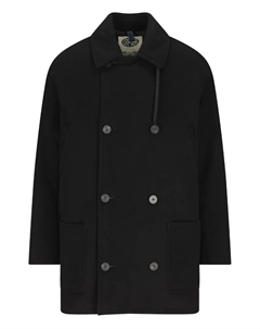 Двубортное пальто с кулиской Absolute, черный Camplin