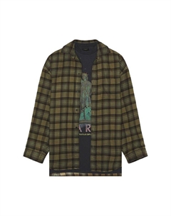 Рубашка Paris Liberty Layered Shirt Oversized, Dark Green Balenciaga