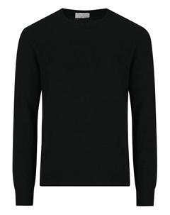 Кашемировый свитер в рубчик, черный Chez paul