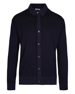 Шерстяной кардиган на пуговицах, синий Paolo pecora
